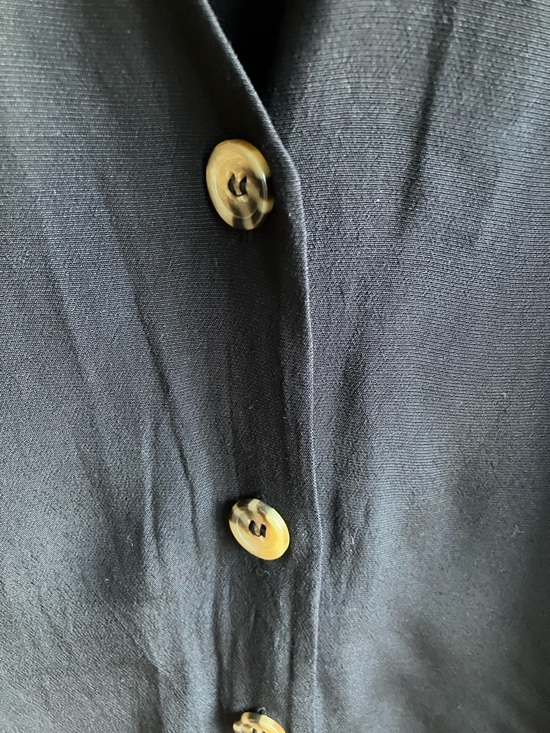 & Other Stories Black Flowy Long Sleeve Shirtdress Size 8 Mini Boho Minimalist - Picture 6 of 11